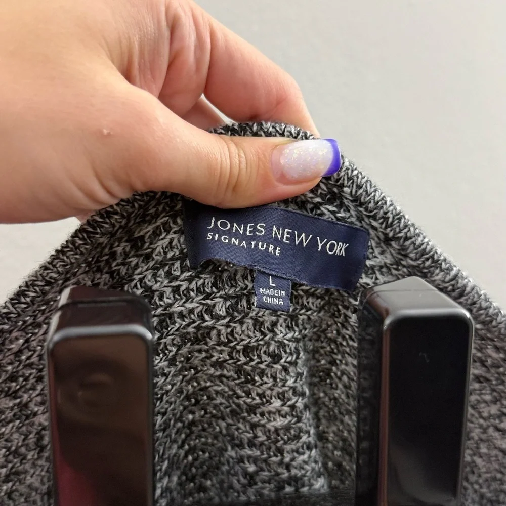 Jones New York Signature Marled Knit Tunic Sweater